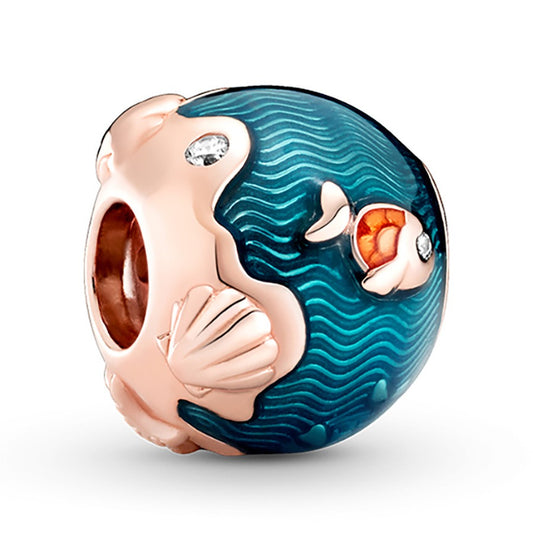 Alloy Charm Beads Heart Shape Large Hole Beads DIY Loose Beads by eprolo