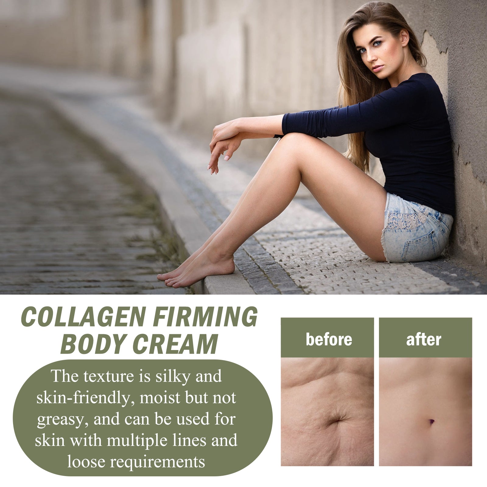Collagen Rapid Firming Skincare Cream, Tighten Belly Body Sculpting Massage And Slimming Cream by eprolo