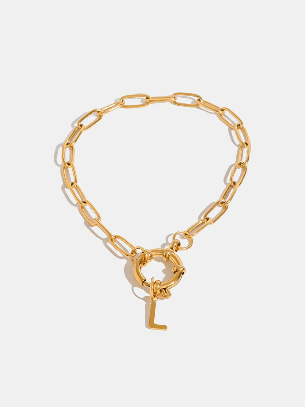 18K Gold-Plated Stainless Steel Letter L Bracelet by eprolo