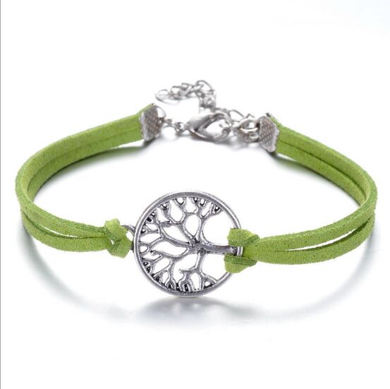 1pcs infinity handmade bracelet Vintage tree Charms Infinity Bangles Leather Bracelet by eprolo
