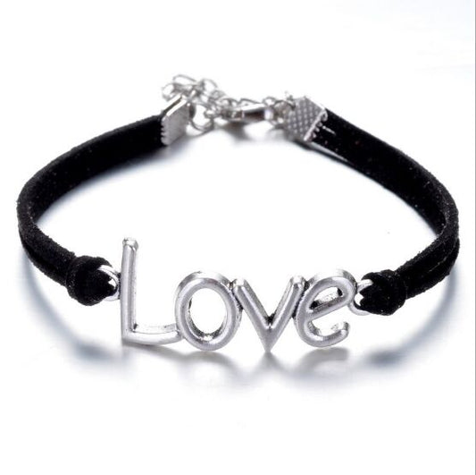 Infinity handmade bracelet Vintage Love Charms Infinity Bangles Leather BraceletI by eprolo