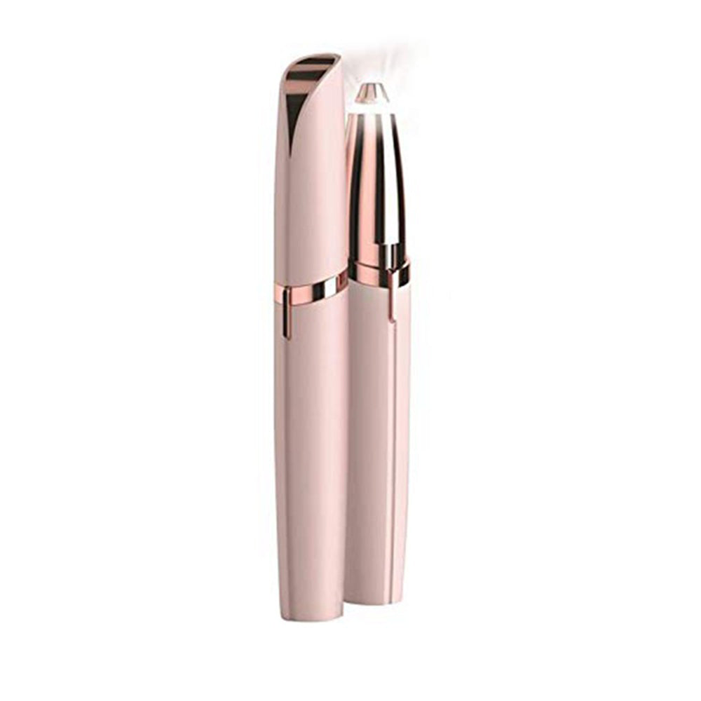 Mini Electric Eyebrow Trimmer Lipstick Brows Pen Hair Remover Painless Eye brow Razor Epilator With LED Light by eprolo