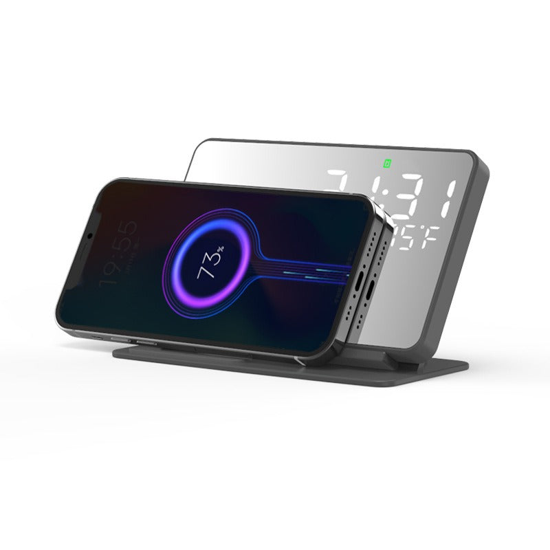 2-in-1 wireless charging time display alarm clock 15W thermometer wireless charging by eprolo
