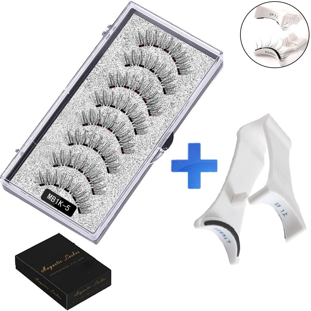 Five magnetic adhesive free magnetic eyelash clamp set for European and American thick magnetic eyelashes by eprolo