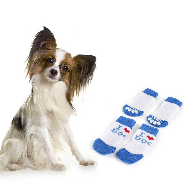 Small Pet Socks Anti-Slip Socks Bottom Design Dogs Can Wear 4 In Four Seasons Sets Of Feet Claw Sets Anti-Dirty by eprolo
