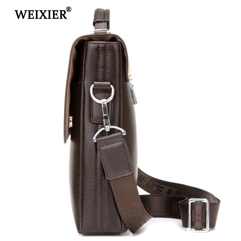 WEIXIER Brand Men High Quality Microfiber Synthetic Leather Tote Fashion Male Bag Messenger Business Handbag Laptop Shoulder Bag by eprolo