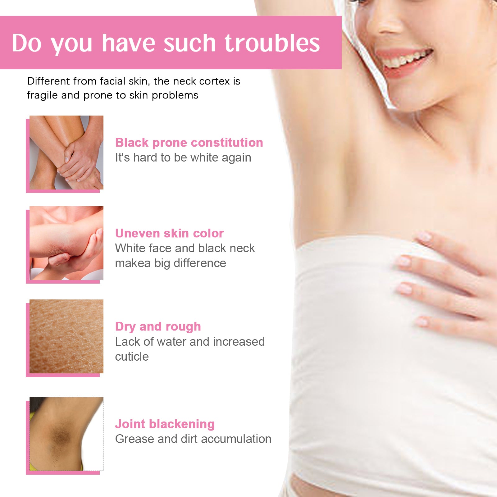 Underarm Whitening Essence Cream, Repair Acanthoderma Nigricans Tender And Smooth Skin Moisturizing Whitening Cream by eprolo