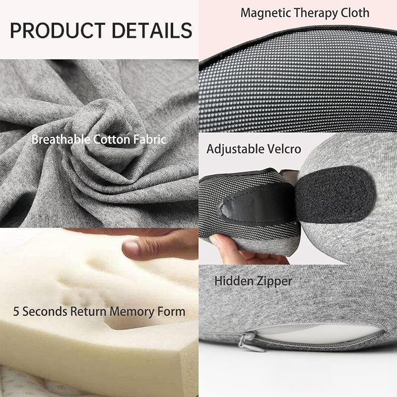 Memory Foam Neck Travel Pillow: Soft, 360° Head Support, for Home, Plane & Car by eprolo
