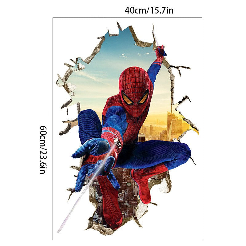 3D Transcendent Wall Spider Man Wall Stickers Living Room Decoration Background Wall Stickers Removable by eprolo