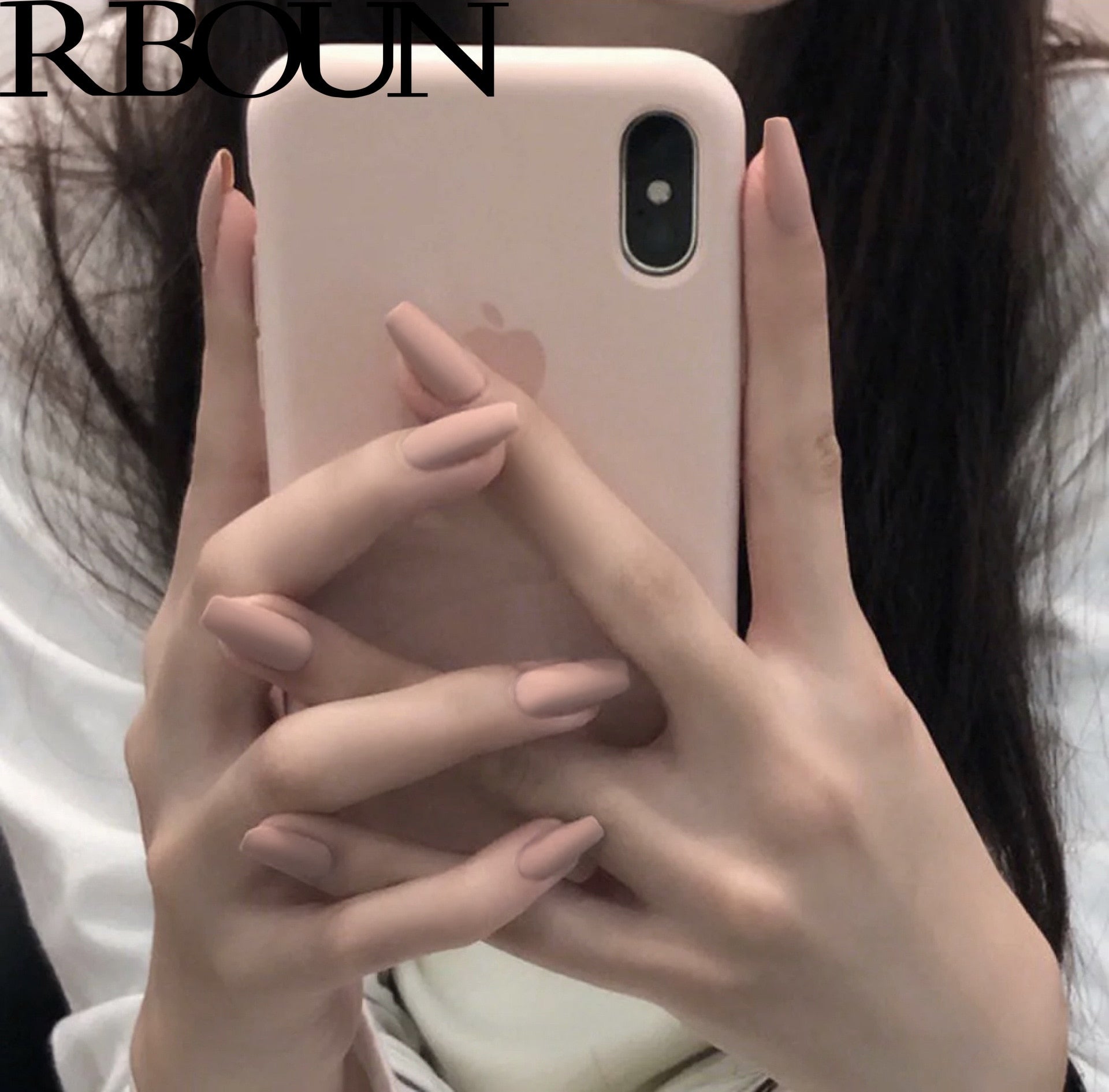 Nail Art Fake Nails Stiletto Tips Clear Press on Long False with Glue Coffin Stick Display Full Cover Artificial Designs Matte by eprolo