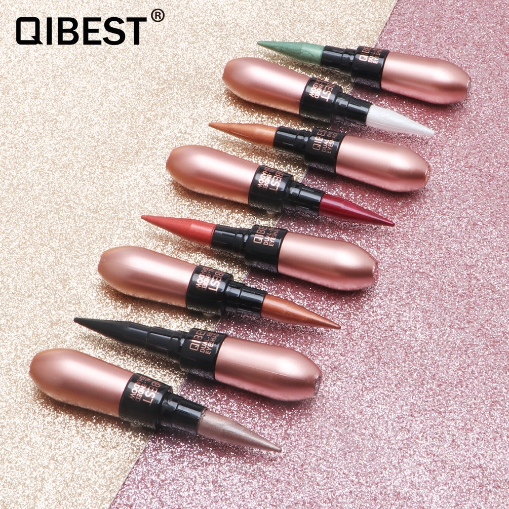 QIBEST Charm Dual-Purpose Pen Silky And Dynamic Eyeliner Soft Texture Eye Shadow Cream Eye Shadow Stick by eprolo