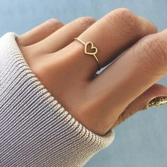Rose Gold Color Heart Shaped Wedding Ring For Woman by eprolo