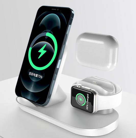 Wireless Charger 3 in1 Multifunctional Vertical Fit Apple Watch Earphones Wireless Fast Charging by eprolo