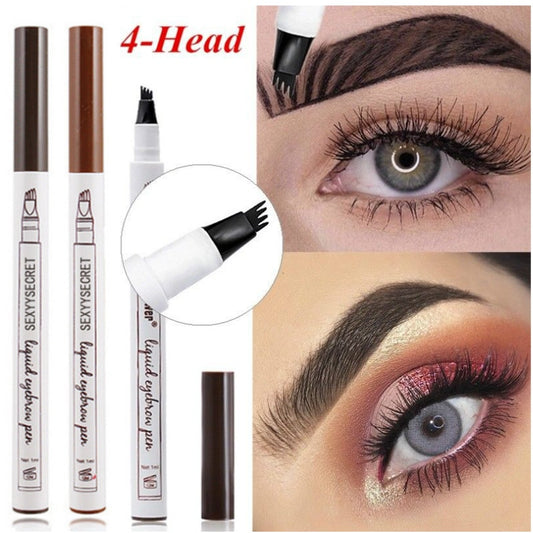 4 Colors 4 Head eyebrow pencil microblading eyebrow tattoo pen for brwi eyebrows shades makeup cosmetics sourcil eye brow pencil by eprolo