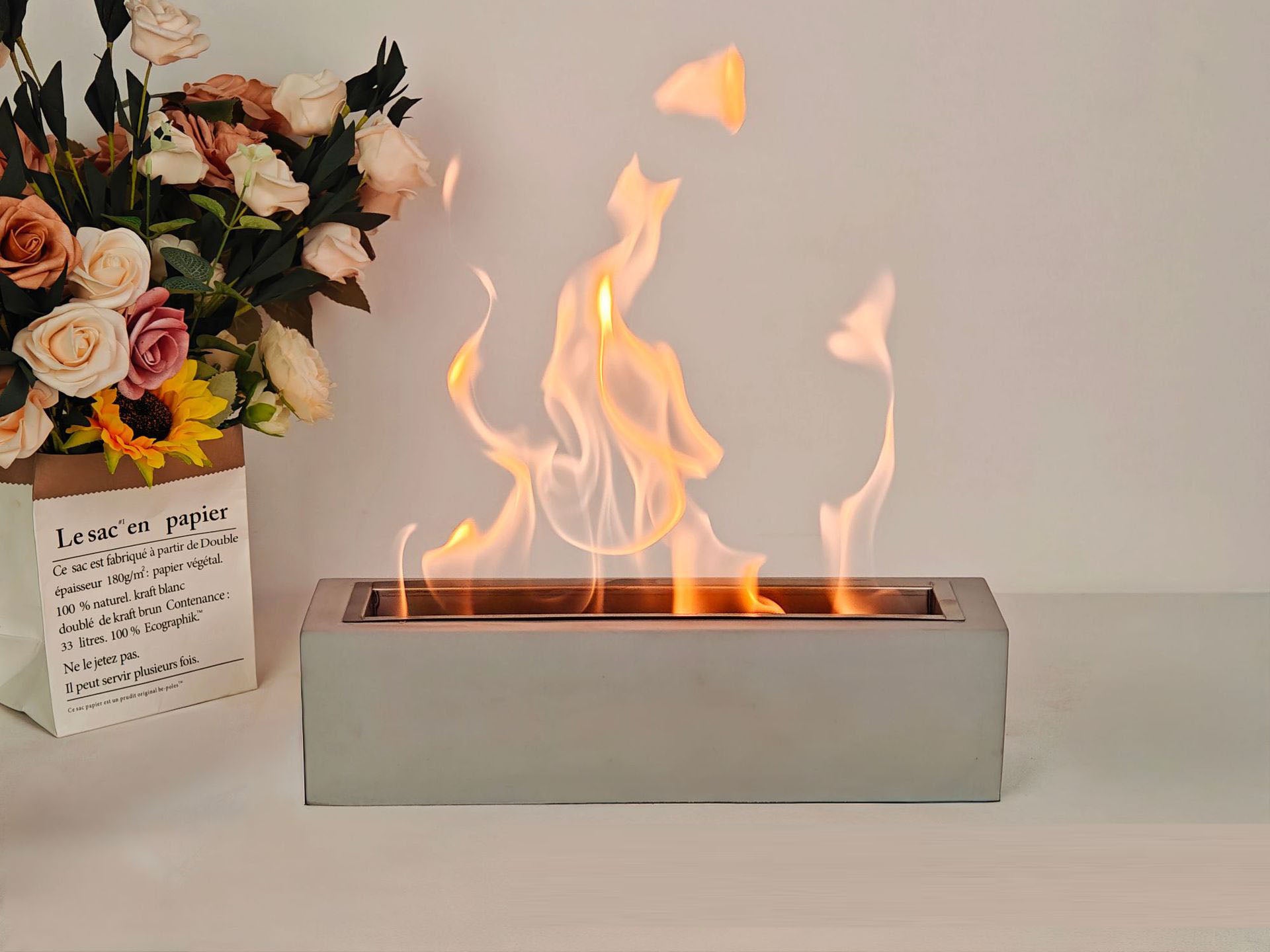 Rectangular desktop home restaurant heating stove desktop barbecue real brazier alcohol fireplace decoration bonfire stove by eprolo