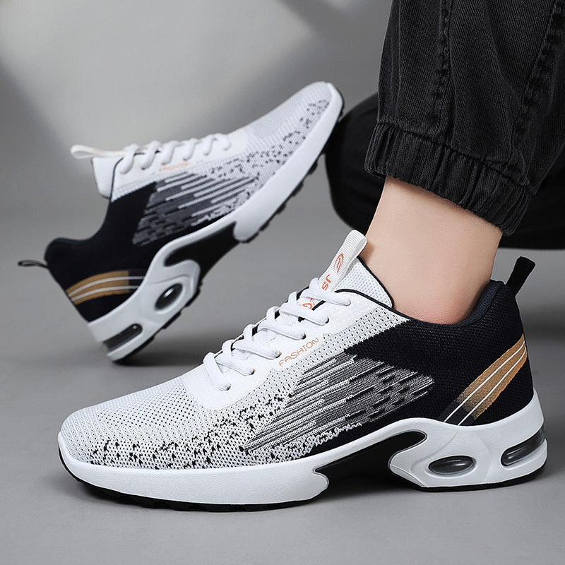 Men's Summer New Flyknit Air Cushion Shoes Cross border Men's Shoes Casual Shoes Sports Shoes Breathable Running Shoes by eprolo