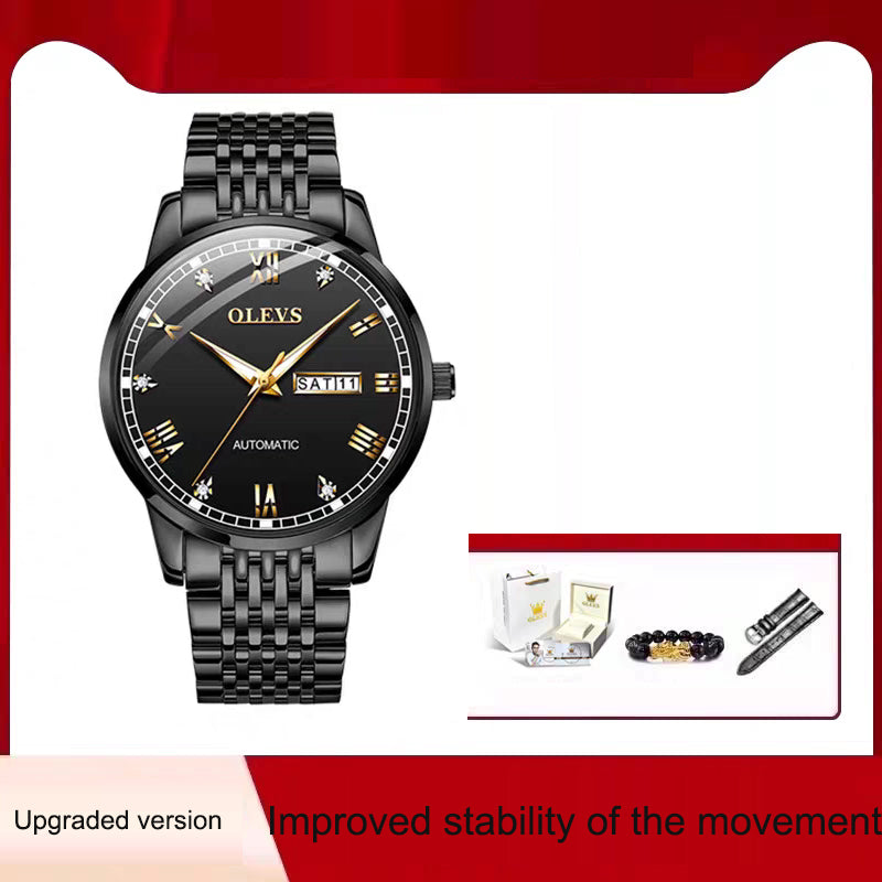 Men's Watch Men's Mechanical Watch Fully Automatic Simple Wind Waterproof Night Light Watch by eprolo