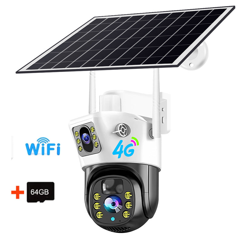 V380PRO 4G Solar Camera 4MP Dual Lens Home Security Camera With Solar Panel by eprolo