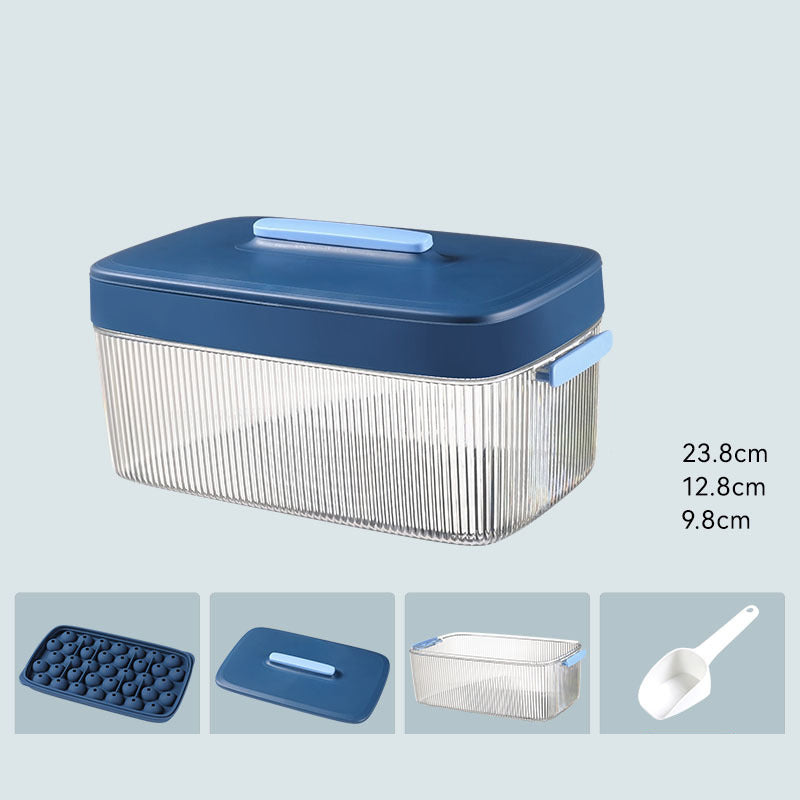 Ice Cube Mold Large Capacity Silicone Ice Tray Mold Ice Storage Ice Storage Box Household Food-Grade Ice Hockey Artifact by eprolo