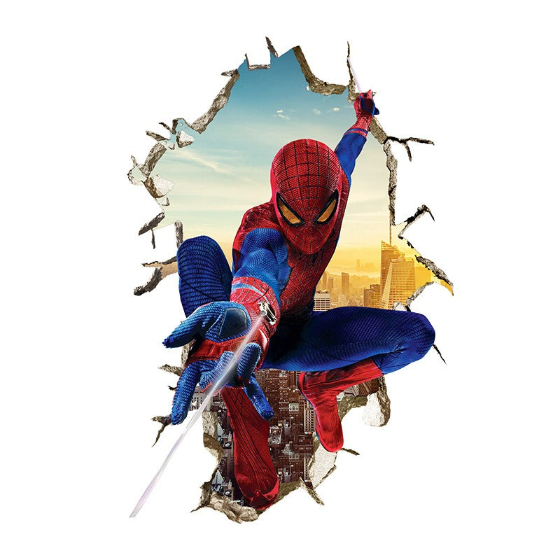 3D Transcendent Wall Spider Man Wall Stickers Living Room Decoration Background Wall Stickers Removable by eprolo