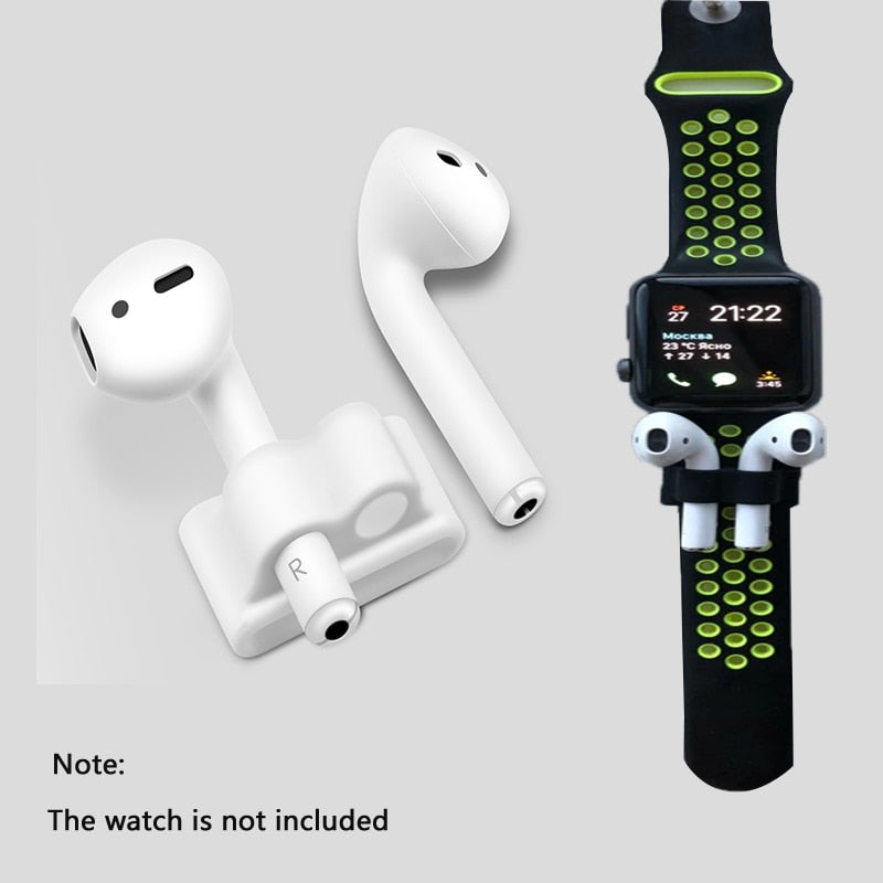 Portable Anti Lost Silicone Holder For AirPods Sports Wireless Earphone Fixed Case For Apple Air Pods Watch Band Holder by eprolo