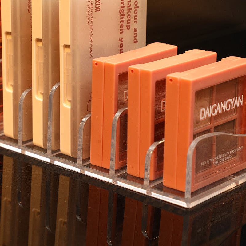 Makeup Table Eye Shadow Tray Storage Rack Transparent Powder Cake Box Desktop Drawer Partition Makeup Lipstick Cosmetic Rack by eprolo