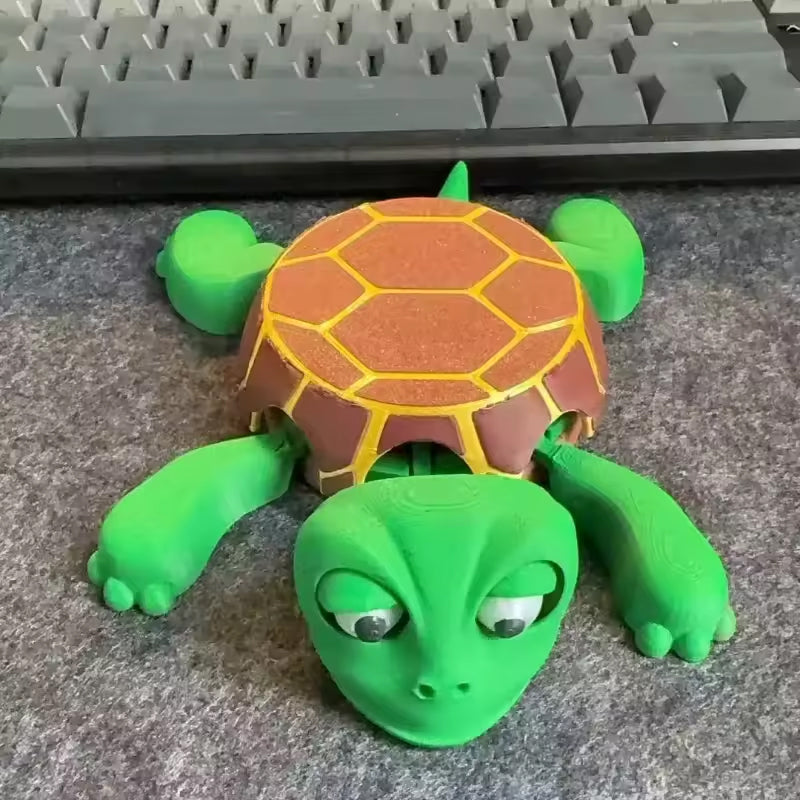 3D - printed Panicked Turtle Coaster: Insulated, for stress relief, doubles as mug base decor by eprolo
