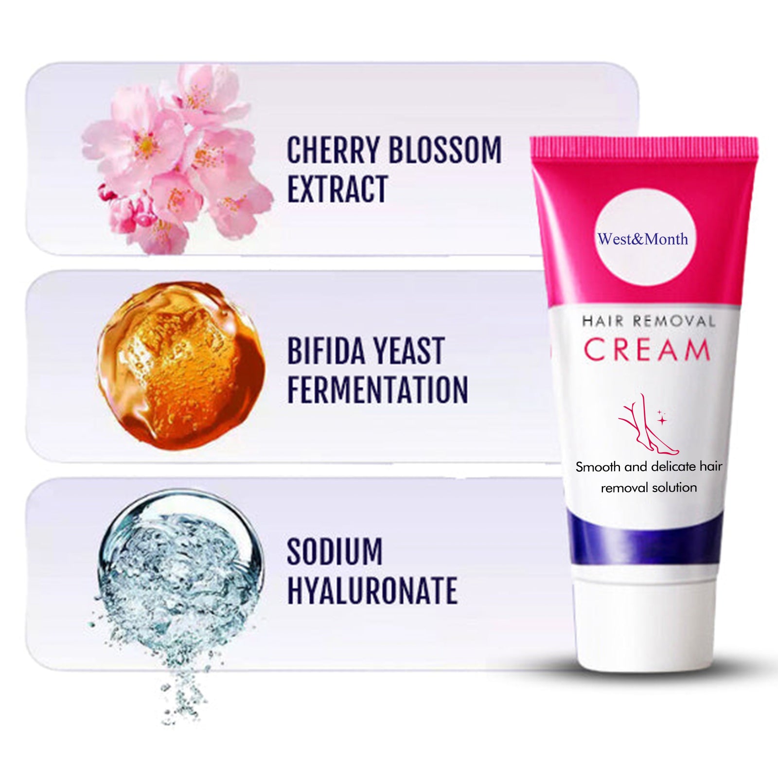 Hair Removal Cream, Gentle Cleansing Tender Hair Removal Cream by eprolo