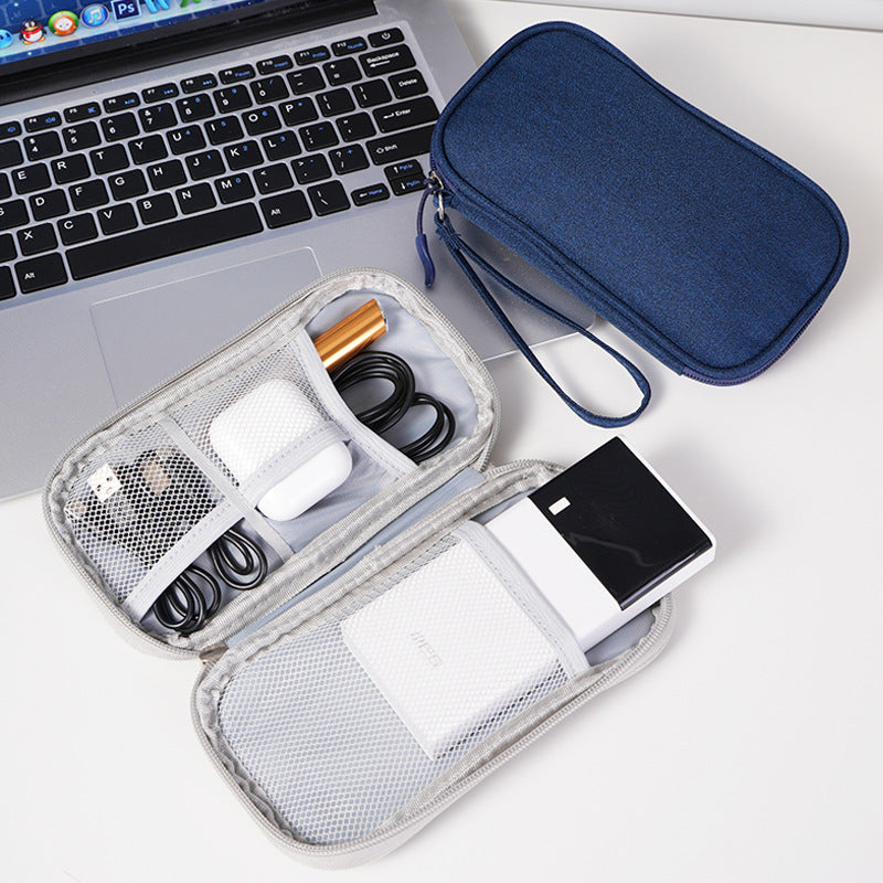 Multi - Functional Digital Accessories Organizer with Multiple - Layer Data Cable Pouch, Dust - proof Headphone Bag and Power Bank Pocket by eprolo