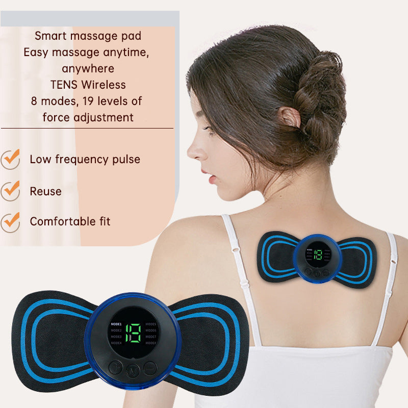 EMS Electric Pulse Neck Massager Cervical Massage Patch Back Sticker Muscle Stimulator Portable Relief Pain Relax Massageador by eprolo