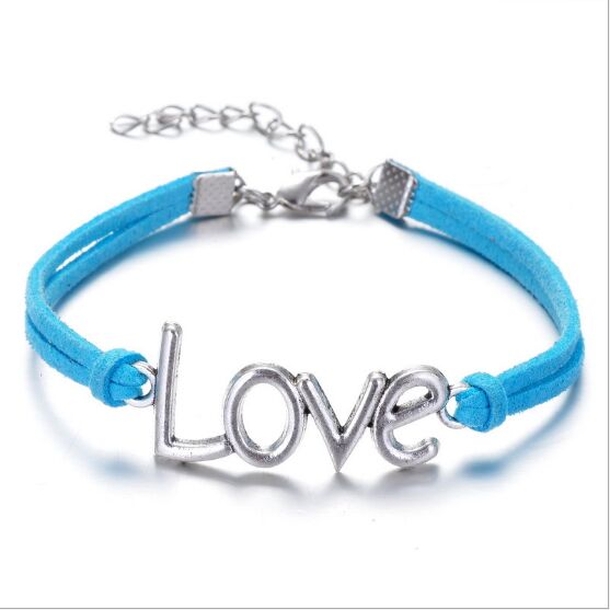 Infinity handmade bracelet Vintage Love Charms Infinity Bangles Leather BraceletI by eprolo