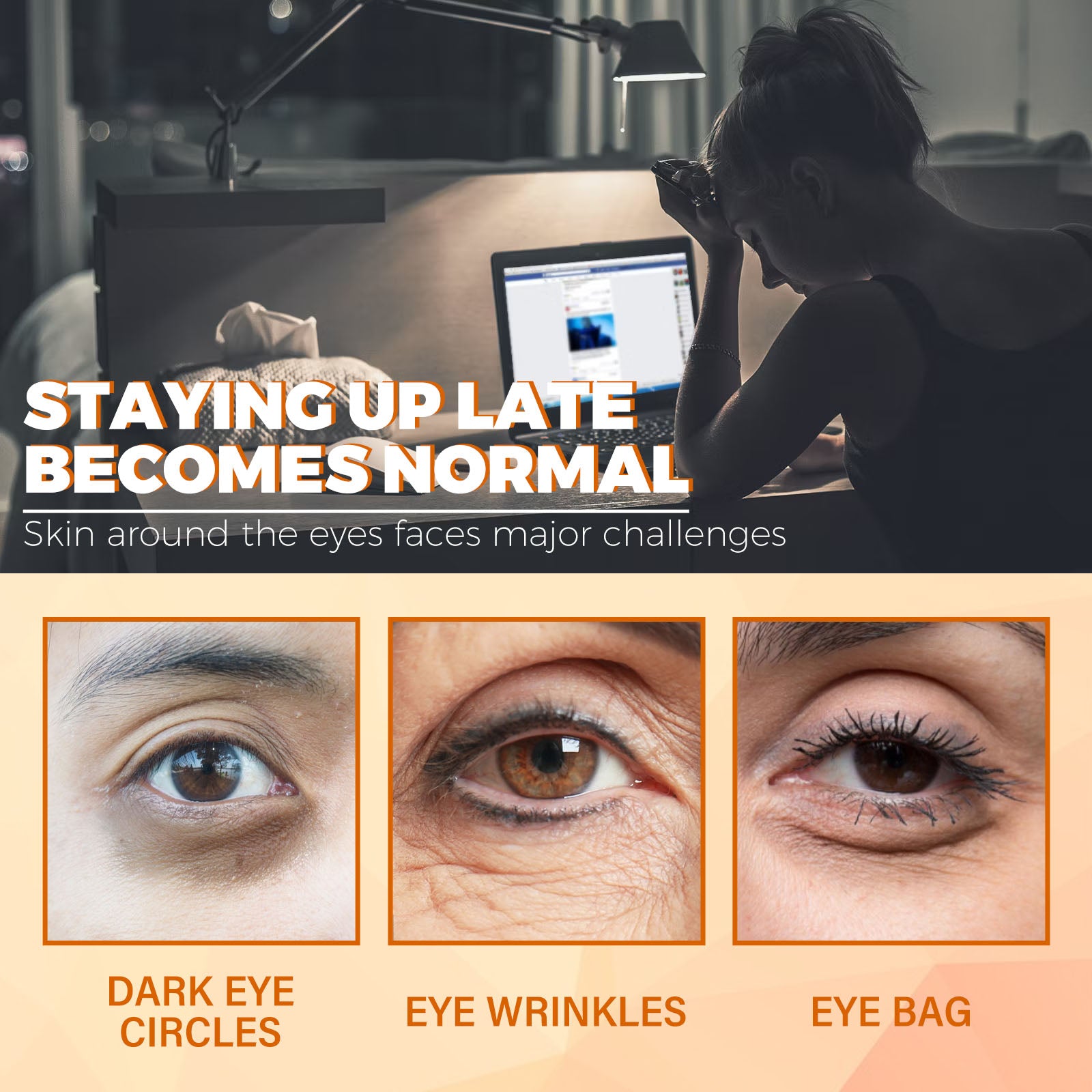 Honey Peptide Eye Cream, Repairs Firms Moisturizes Brightens Eye Cream by eprolo