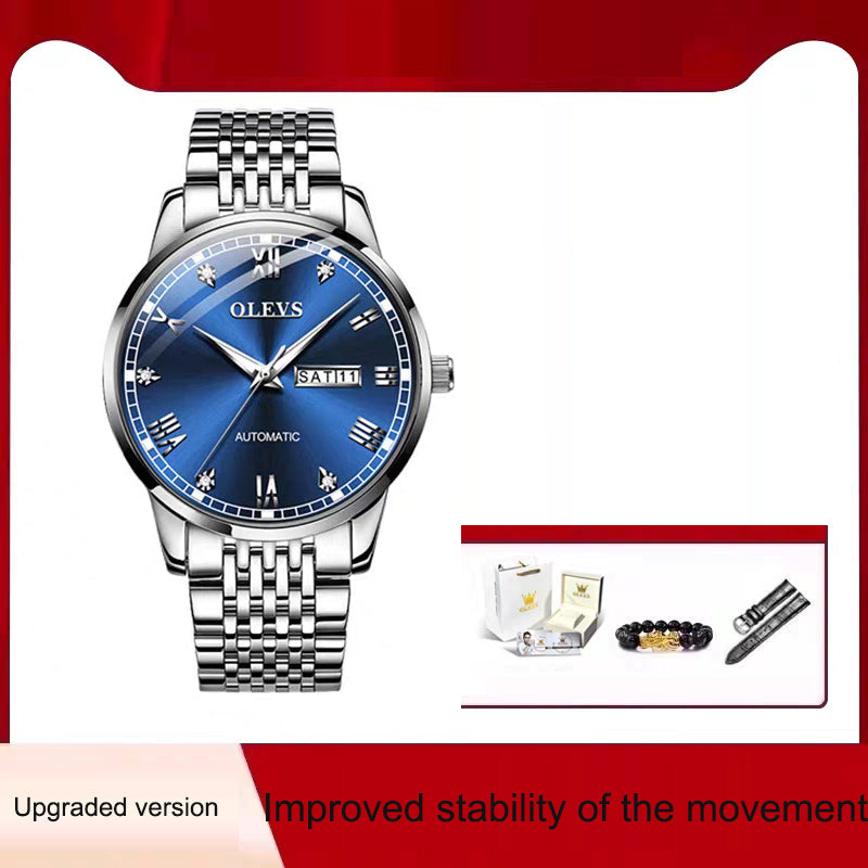 Men's Watch Men's Mechanical Watch Fully Automatic Simple Wind Waterproof Night Light Watch by eprolo