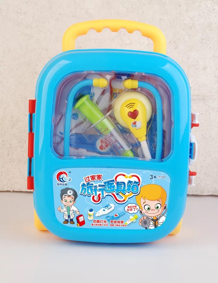 8810 Kids Doctor Playset Baby Pass Needle Stethoscope Medical Box Simulation Tie Rod Medical Box