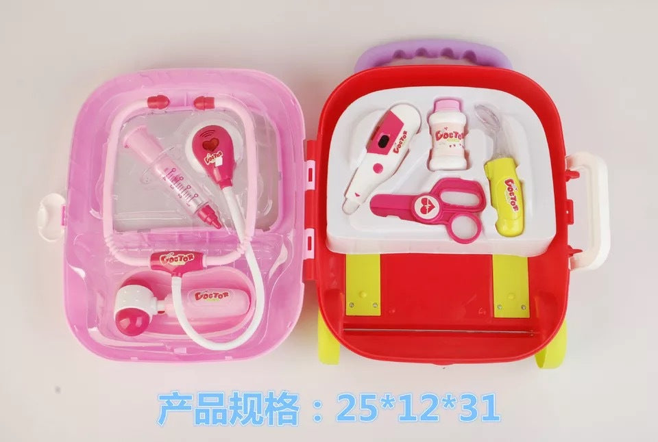 8810 Kids Doctor Playset Baby Pass Needle Stethoscope Medical Box Simulation Tie Rod Medical Box