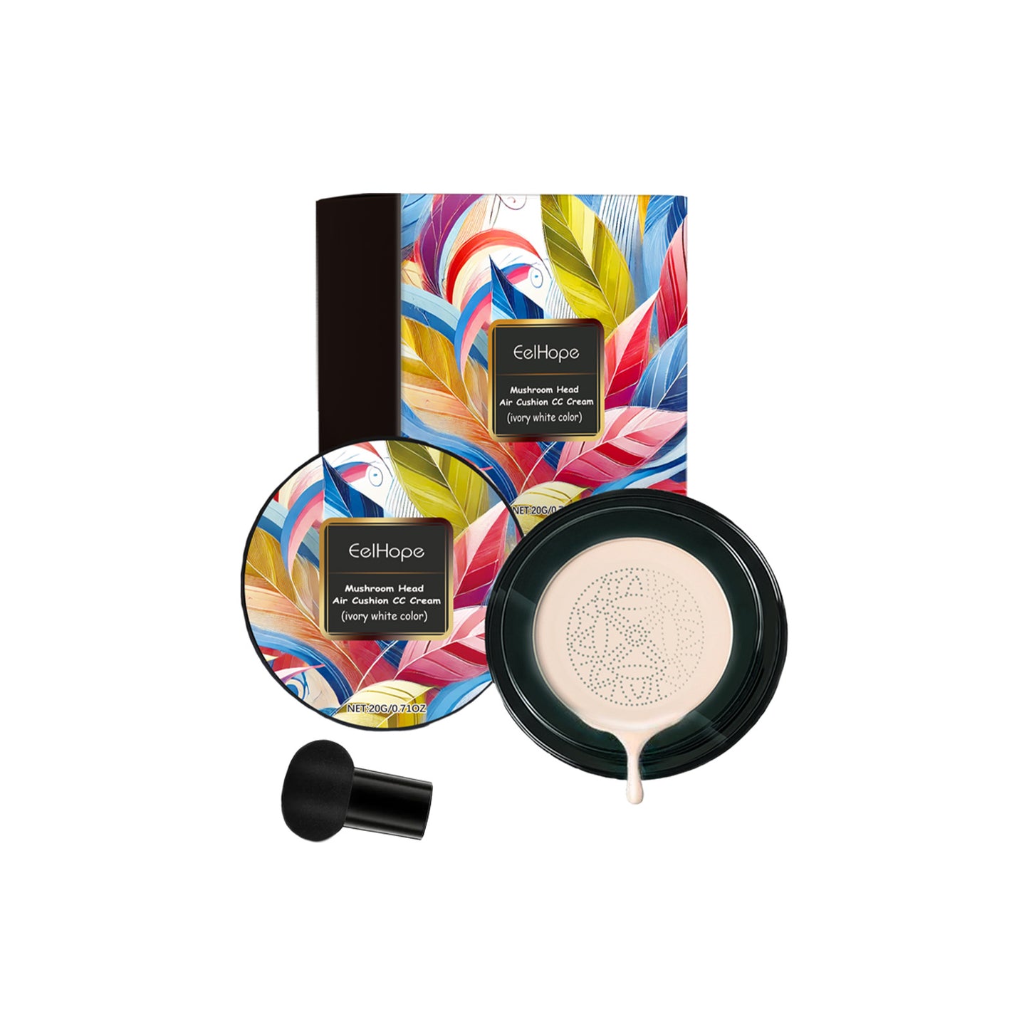 Mushroom Head Air Cushion Small Mushroom Air Cushion Easy To Apply Makeup Without Clogging Pores Moisturizing Natural Concealer by eprolo