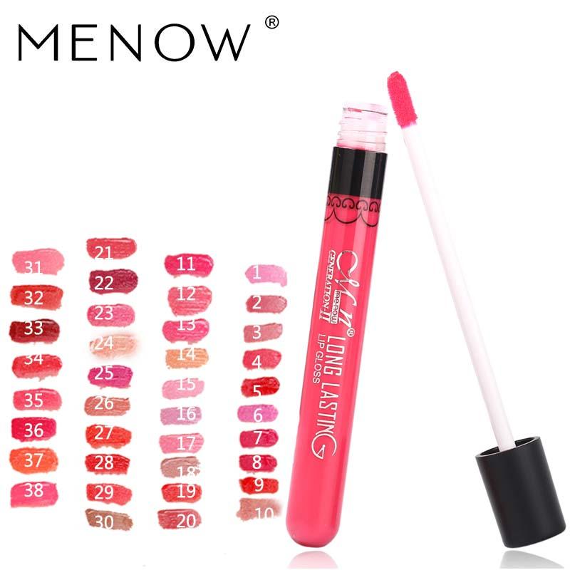 Menow Brand 38Color Lipgloss Matte Long Lasting Moisturizer Sexy Lip 1415 by eprolo