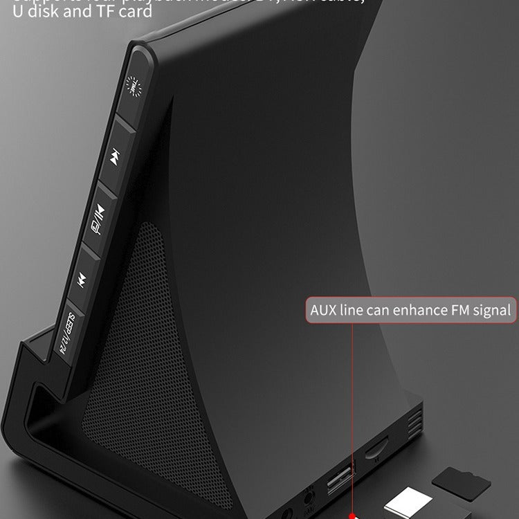 Three in one wireless charger Bluetooth speaker wireless charging alarm clock phone holder by eprolo