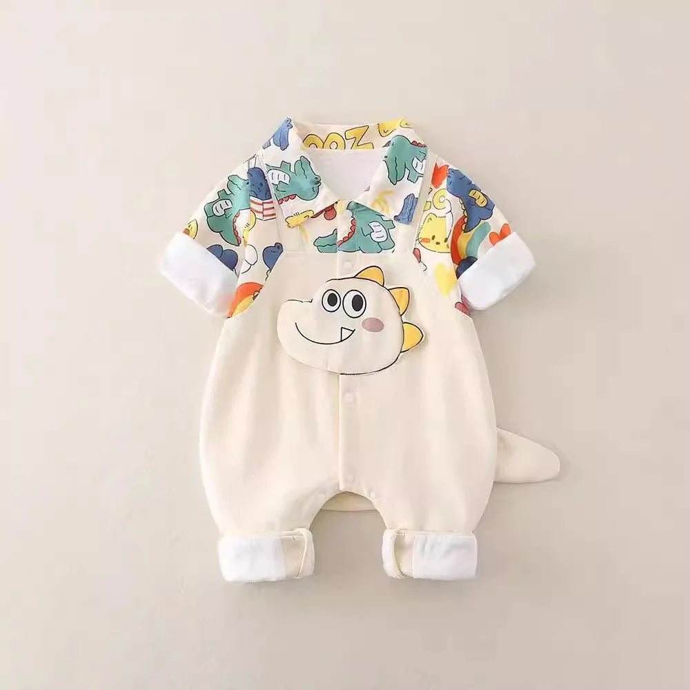 Newborn Jumpsuit Baby Boys Girls Rompers 0-18 Months Toddler Clothing Infant Long Sleeve Doodle Kids Cotton Onesies by eprolo