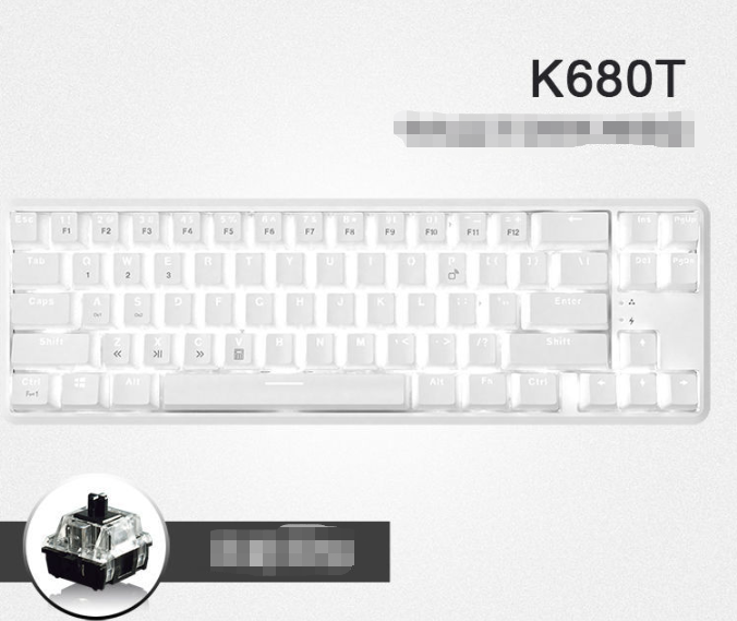 Black Jazz K680t Mini USB Wired Bluetooth Mechanical Keyboard Dual Mode Charging 68-Key Laptop Cross-Border by My Store