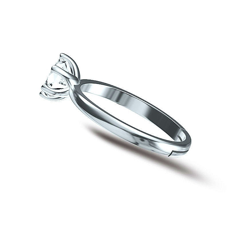 Classic Six Claw Ring Mosan Diamond Ring Copper Plating 1 Carat Jewelry by eprolo