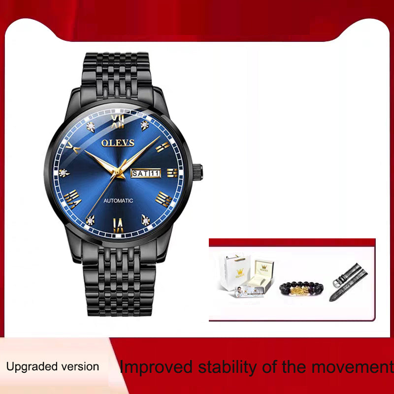 Men's Watch Men's Mechanical Watch Fully Automatic Simple Wind Waterproof Night Light Watch by eprolo