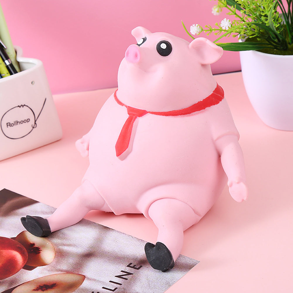 Cartoon Cute Pink Lala Pig Toy Ventilate Pig Trick Pinch Music Stress Relief Toy by eprolo