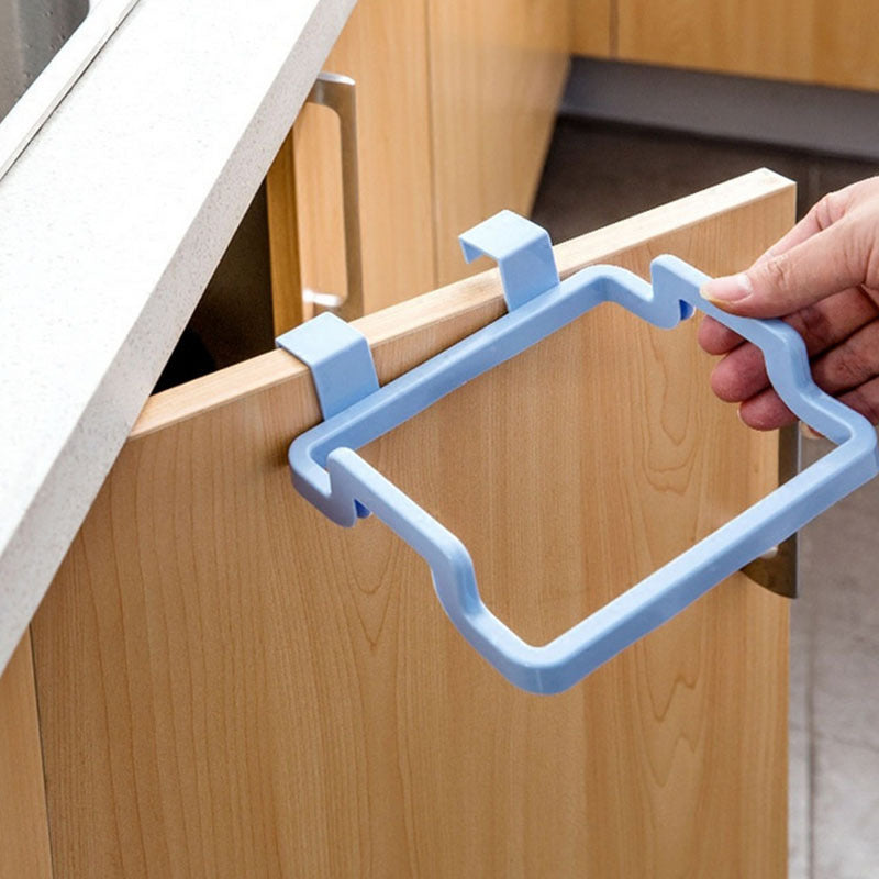 Kitchen Hanging Cabinet Door Garbage Rack Door Back Garbage Bag Storage Rack Plastic Bag Shelf Trash Can Bracket by eprolo