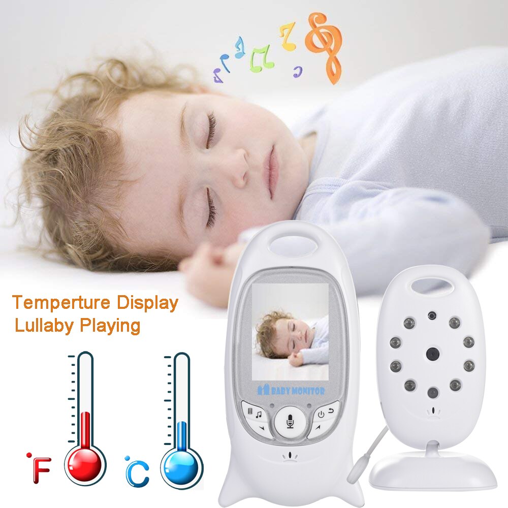VB601 Baby Monitor 2 inch BeBe Baba Electronic Babysitter Radio Video Nanny Camera Night Vision Temperature Monitoring 8 Lullaby by eprolo