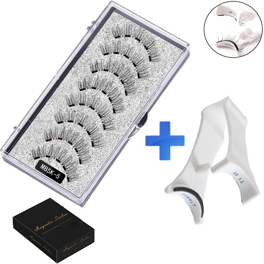 Five magnetic adhesive free magnetic eyelash clamp set for European and American thick magnetic eyelashes by eprolo