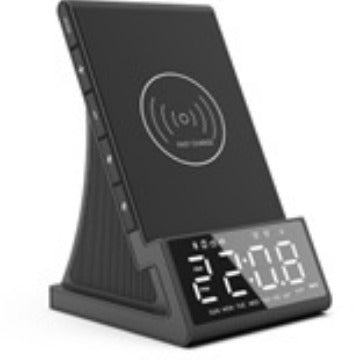 Three in one wireless charger Bluetooth speaker wireless charging alarm clock phone holder by eprolo