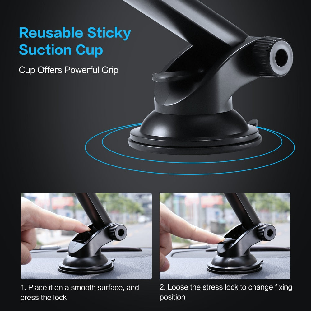 FLOVEME Car Phone Holder For iPhone XS MAX XR X Xiaomi 360 Rotate Dashboard Windshield Car Mount Mobile Holder For Phone Stand by eprolo