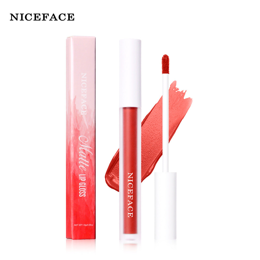 NICEFACE 12 Color Velvet Matte Lip Gloss Non-Stick Cup Liquid Lipstick Lip Glaze by eprolo