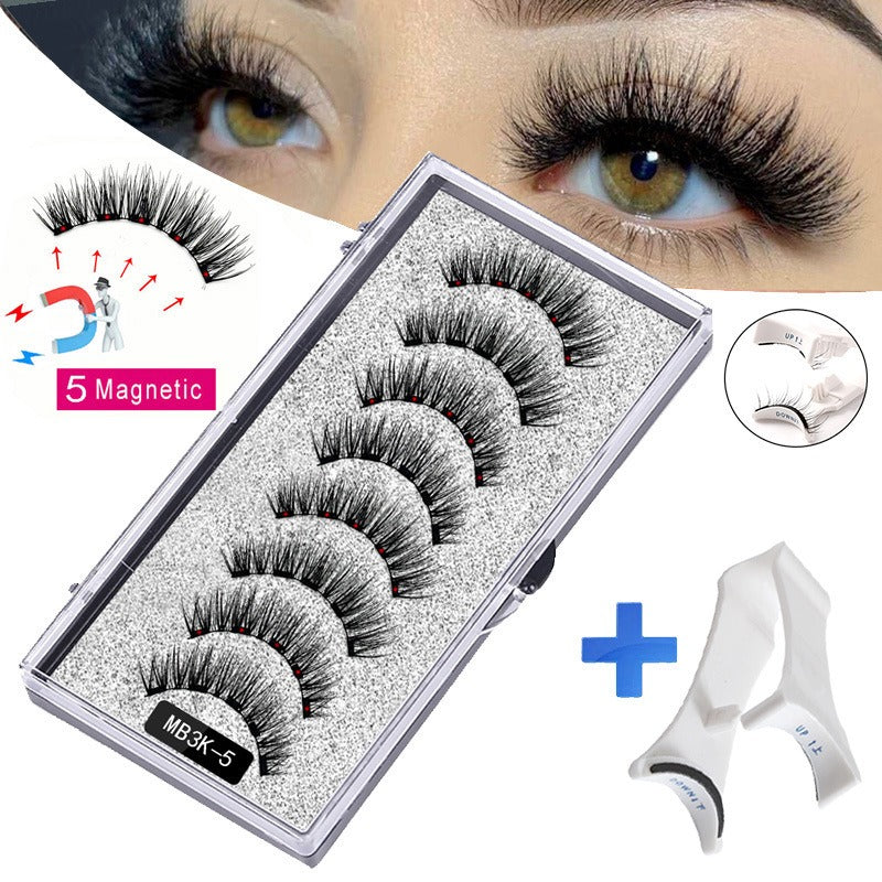 Five magnetic adhesive free magnetic eyelash clamp set for European and American thick magnetic eyelashes by eprolo